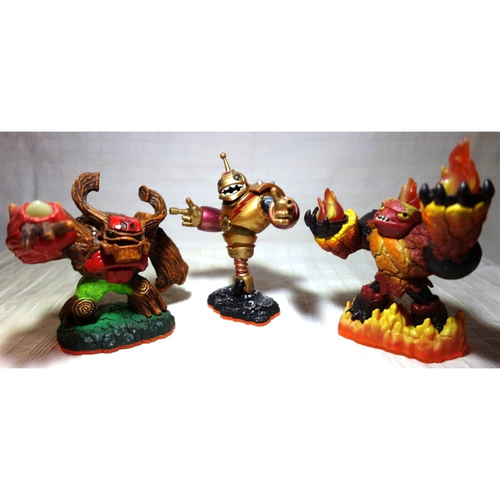 Skylanders Giants Lot of 3 Figures: Tree Rex, Hot Head, Bouncer (Activision)